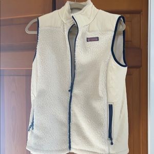 Vineyard vine cream fleece vest